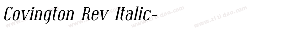 Covington Rev Italic字体转换